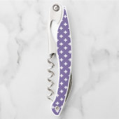 Tire-bouchon Polka blanche croise sur ultra violet (Devant)