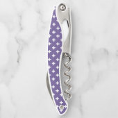 Tire-bouchon Polka blanche croise sur ultra violet (Dos)
