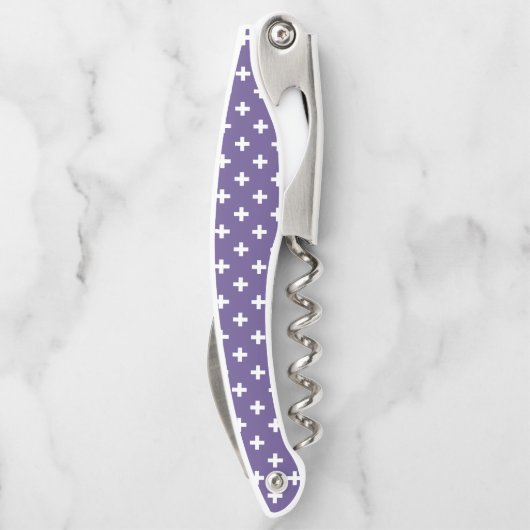 Tire-bouchon Polka blanche croise sur ultra violet (Dos)