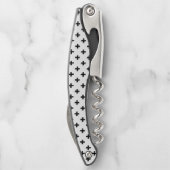 Tire-bouchon Polka noire croise sur blanc (Dos)