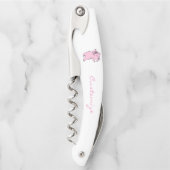 Tire-bouchon Porc rose heureux sautant Thunder_Cove (Devant)