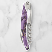 Tire-bouchon Porte de parties scintillant violet et or (Dos)