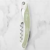 Tire-bouchon Proposition de demoiselle d'honneur verte sauge bo (Devant)