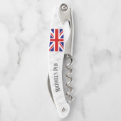 Tire-bouchon Pub bar personnalisé avec drapeau Union Jack (Dos)