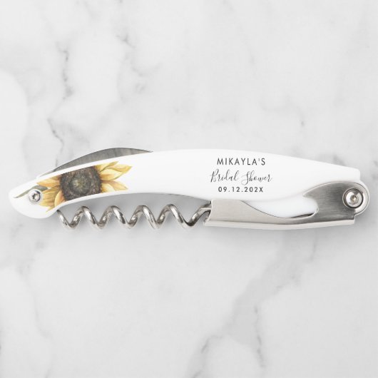 Tire-bouchon Remerciement pour Baby Shower au Tournesol d'Eucal (Dos)