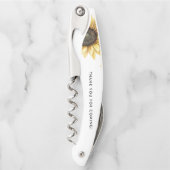 Tire-bouchon Remerciement pour Baby Shower au Tournesol d'Eucal (Devant)