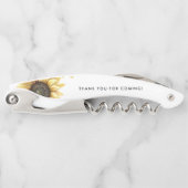 Tire-bouchon Remerciement pour Baby Shower au Tournesol d'Eucal (Devant)