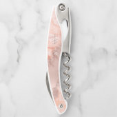 Tire-bouchon Rose Gold Blush rose Agate Géode Parties scintilla (Dos)