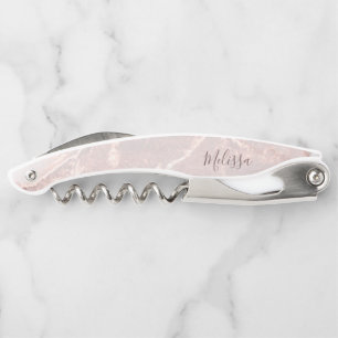 Tire-bouchon Rose Gold Encre Marbre