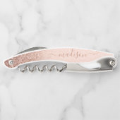 Tire-bouchon Rose Gold Parties scintillant manuscrit Script per (Dos)