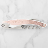 Tire-bouchon Rose Gold Parties scintillant manuscrit Script per (Devant)