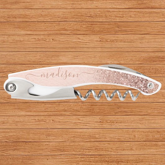 Tire-bouchon Rose Gold Parties scintillant manuscrit Script per