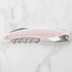 Tire-bouchon Rose Gold Parties scintillant Wine Funny Pun Maman