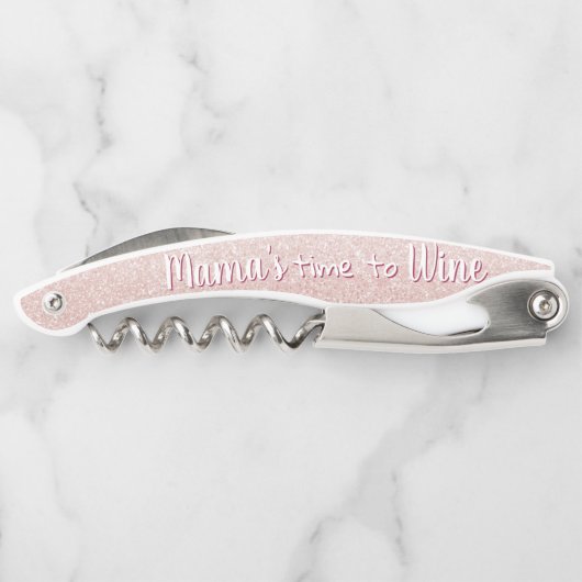 Tire-bouchon Rose Gold Parties scintillant Wine Funny Pun Maman (Dos)