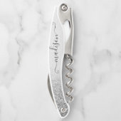 Tire-bouchon Rose Parties scintillant or manuscrit Script perso (Dos)