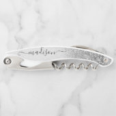 Tire-bouchon Rose Parties scintillant or manuscrit Script perso (Devant)