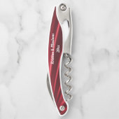 TIRE-BOUCHON ROUGE SATIN PERSONNALISABLE CORKSCREW (Dos)