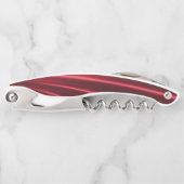 TIRE-BOUCHON ROUGE SATIN PERSONNALISABLE CORKSCREW (Devant)