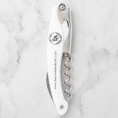 Tire-bouchon Round Business Logo Professionnel Nom du commerçan (Dos)