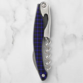 Tire-bouchon Royal Blue Black Plaid (Dos)
