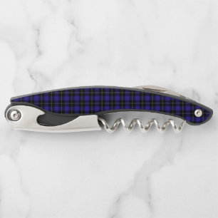 Tire-bouchon Royal Blue Black Plaid