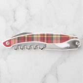 Tire-bouchon Russe Noël Plaid moderne rouge chèque (Dos)