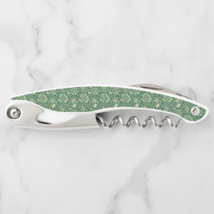 Tire-bouchon Sage Vert Vintage motif floral