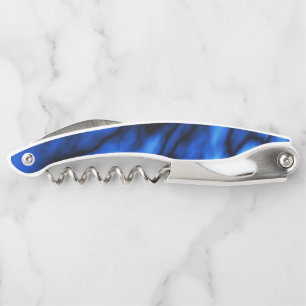 Tire-bouchon Sapphire marbré bleu et noir