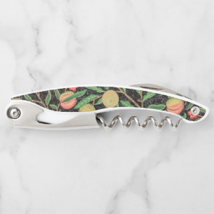 Tire-bouchon Schéma floral de la grenade à fruits William Mor