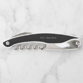 Tire-bouchon Script élégant Monogramme moderne simple personnal (Dos)