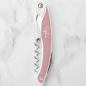 Tire-bouchon Script moderne Dusty Rose Bridesmaid Proposition C (Devant)