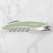 Tire-bouchon Script moderne Sage Green Bridesmaid Proposition C (Dos)