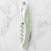 Tire-bouchon Script moderne Sage Green Bridesmaid Proposition C (Devant)