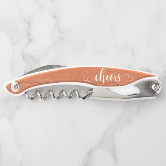 Tire-bouchon Script Terra Cotta Bouteille-Bouteille (Dos)