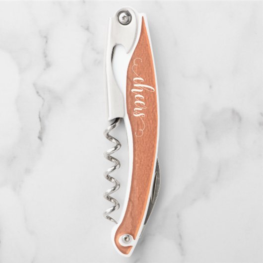 Tire-bouchon Script Terra Cotta Bouteille-Bouteille (Devant)