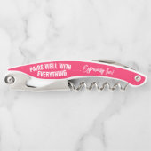 Tire-bouchon Se marie bien avec tout ce qui est rose (Devant)