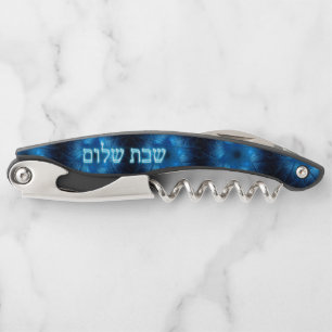 Tire-bouchon Shalom bleu brillant