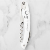 Tire-bouchon Silver Crescent Moon Feathers (Devant)