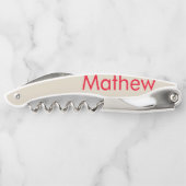 Tire-bouchon simple initial letter monogram add your name lett (Dos)