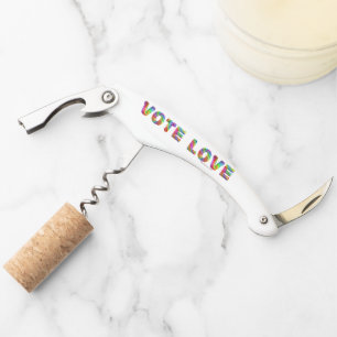 Tire-bouchon SlipperyJoe vote amour égalité fourrure de couleur