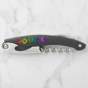 Tire-bouchon SlipperyJoe's arc-en-ciel signe de la fierté mot t