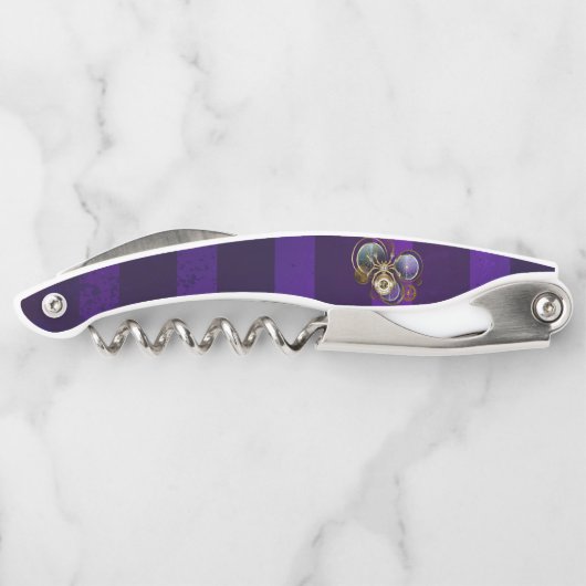 Tire-bouchon Spider Steampunk sur Arrière - plan pourpre (Dos)