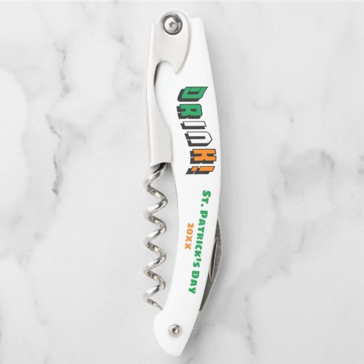 Tire-bouchon St. Patrick's Day Boire irlandais drôle mignonne (Devant)