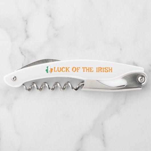 Tire-bouchon St Patrick's Day Ireland Flag Shamrock Custom Name (Dos)