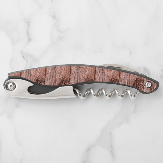 Tire-bouchon style de bois rustique écorce (Devant)