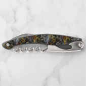 Tire-bouchon style rustique abstrait noir ondulé (Dos)