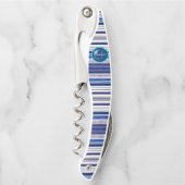 Tire-bouchon Summer Navy Blue Boat Collection de rayures tendan (Devant)