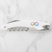 Tire-bouchon Symbole d'infinité arc-en-ciel stratifié (Dos)