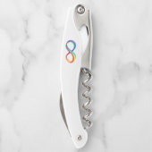 Tire-bouchon Symbole d'infinité arc-en-ciel stratifié (Dos)