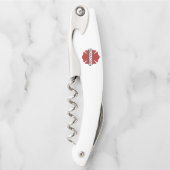 Tire-bouchon Symbole logo rouge du pompier personnalisé (Devant)